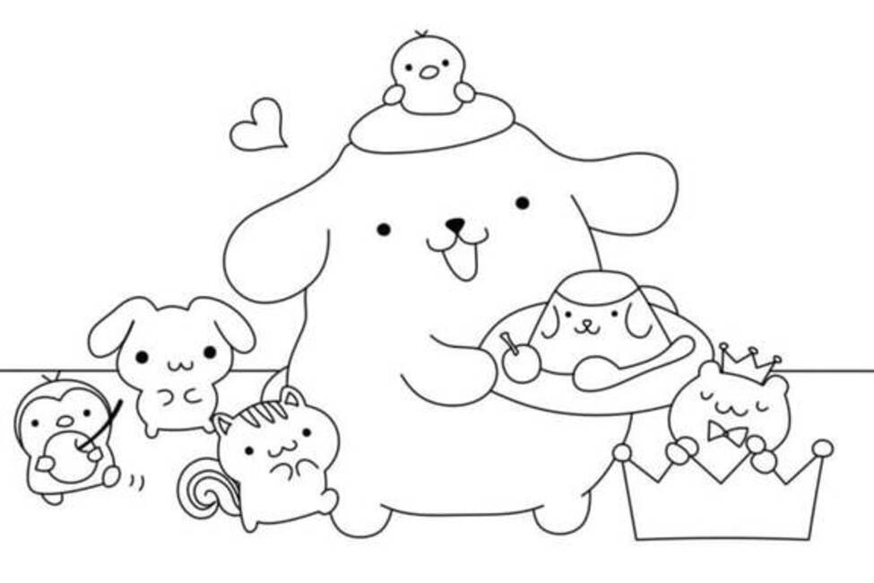 Dibujos de Dibujar Pompompurin 12 para colorear