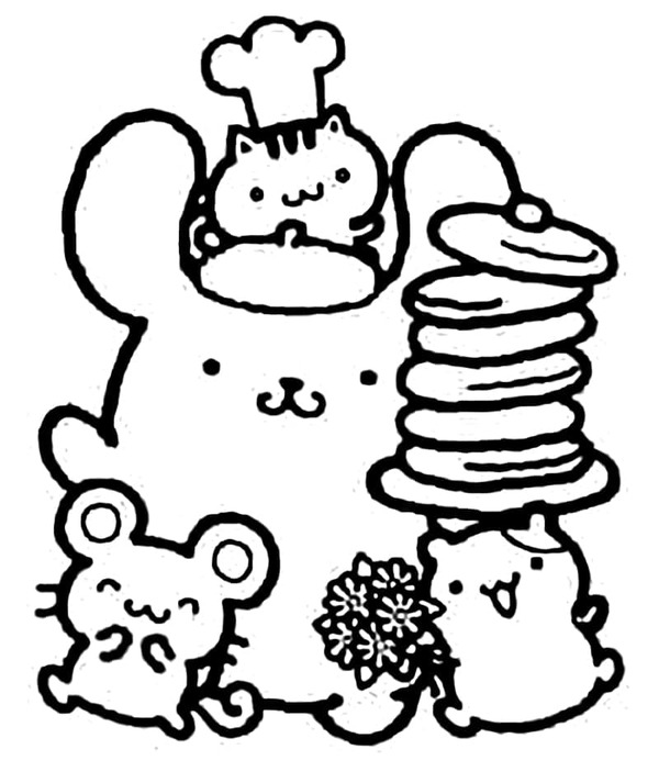 Dibujos de Dibujar Pompompurin 7 para colorear