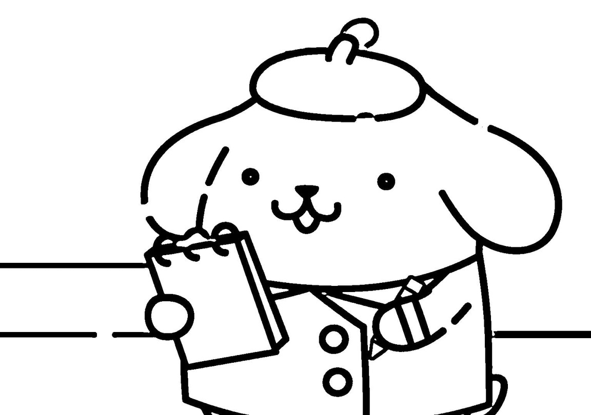 Dibujos de Dibujar Pompompurin simple para colorear