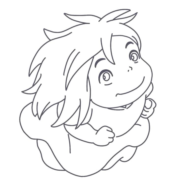 Dibujos de Dibujar Ponyo Básico en niños para colorear