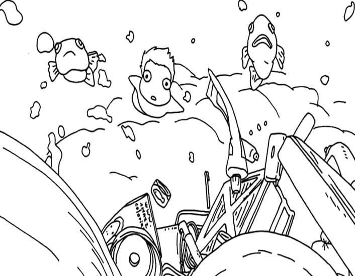 Dibujos de Dibujar Ponyo en niños para colorear