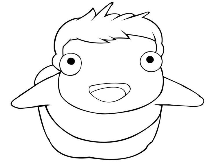 Dibujos de Dibujar Ponyo lindo para colorear