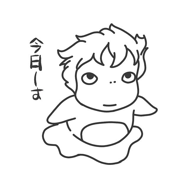 Dibujos de Dibujar Ponyo sencillo para colorear