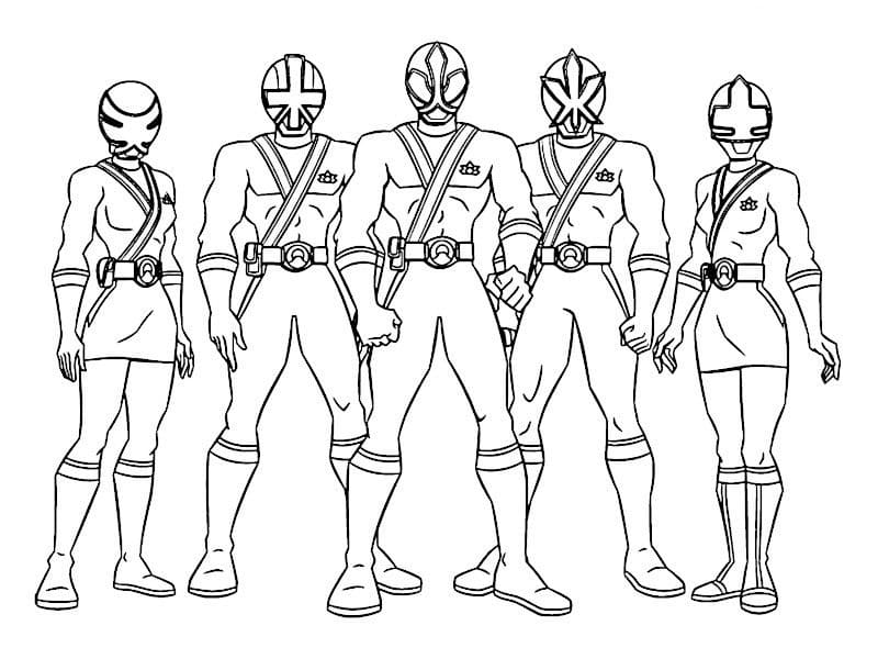 Dibujos de Dibujar Power Ranger Samurai para colorear