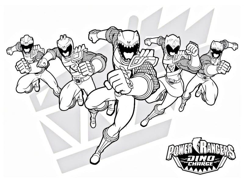 Dibujos de Dibujar Power Rangers Dino Charge para colorear