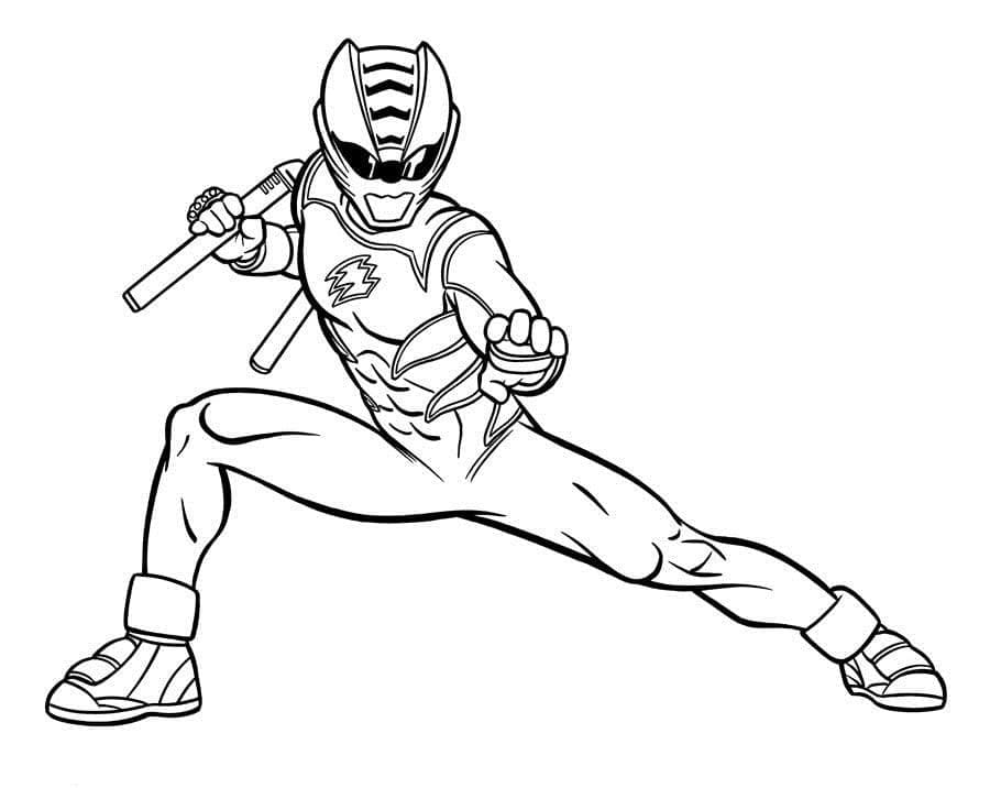 Dibujos de Dibujar Power Rangers Jungle Fury para colorear