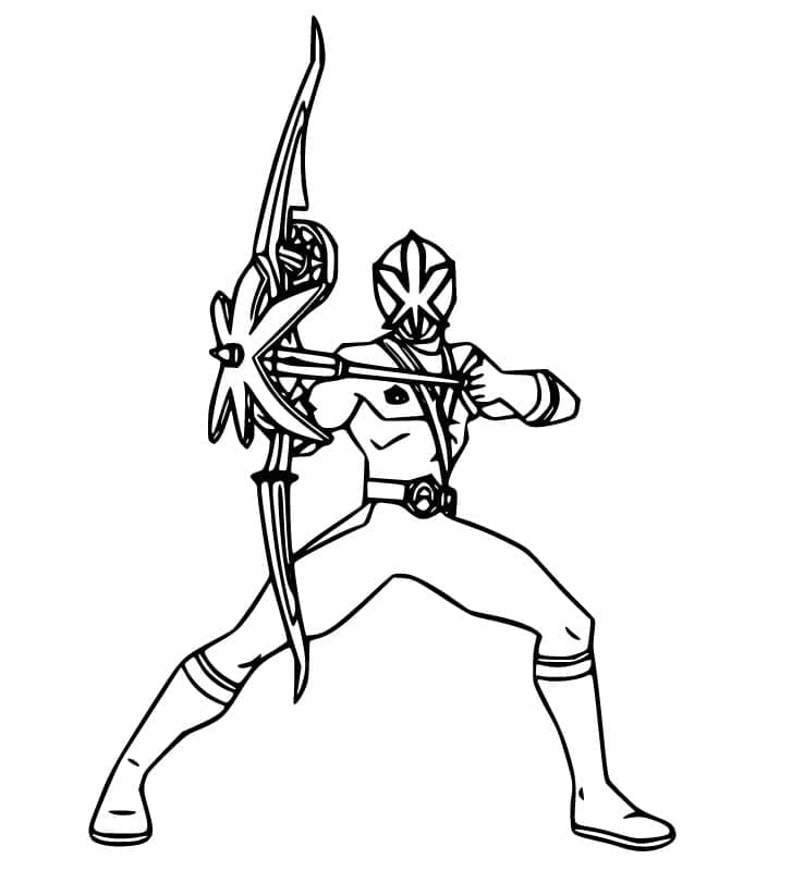 Dibujos de Dibujar Power Rangers Samurai Azul para colorear