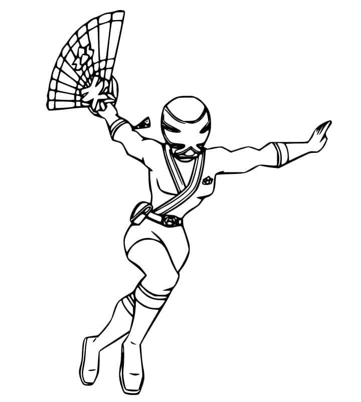 Dibujos de Dibujar Power Rangers Samurai Rosa para colorear