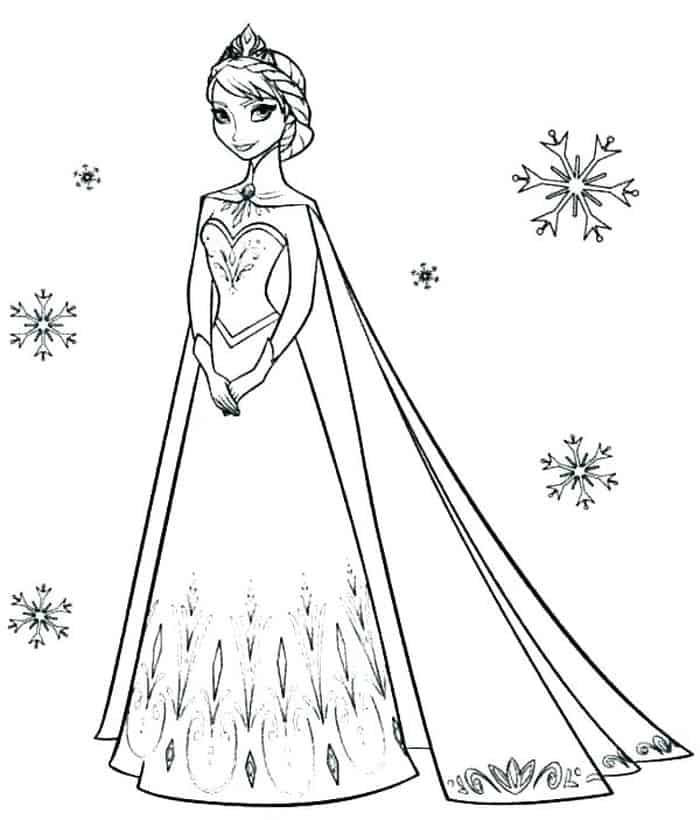 Dibujos de Dibujar Princesa Elsa para colorear