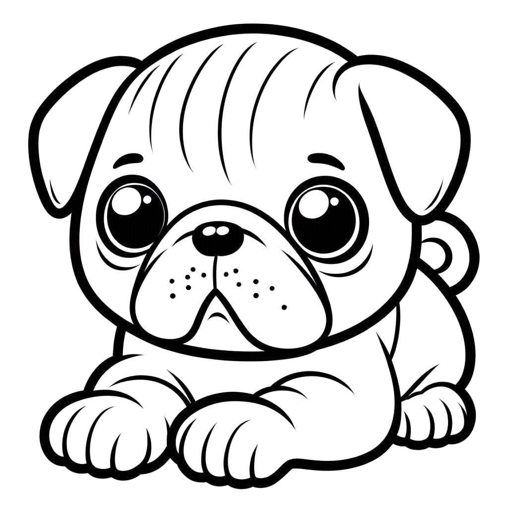 Dibujos de Dibujar Pug 2 para colorear