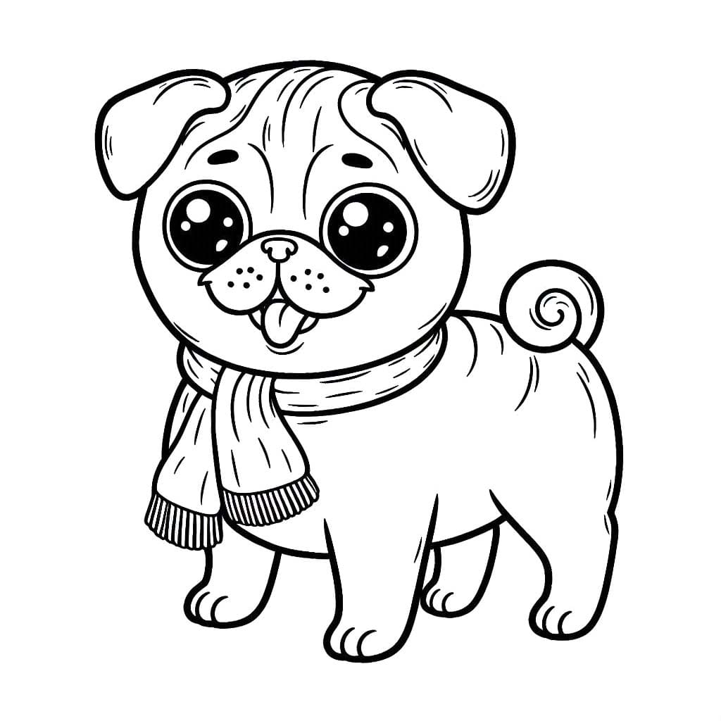 Dibujar Pug 4 para colorir