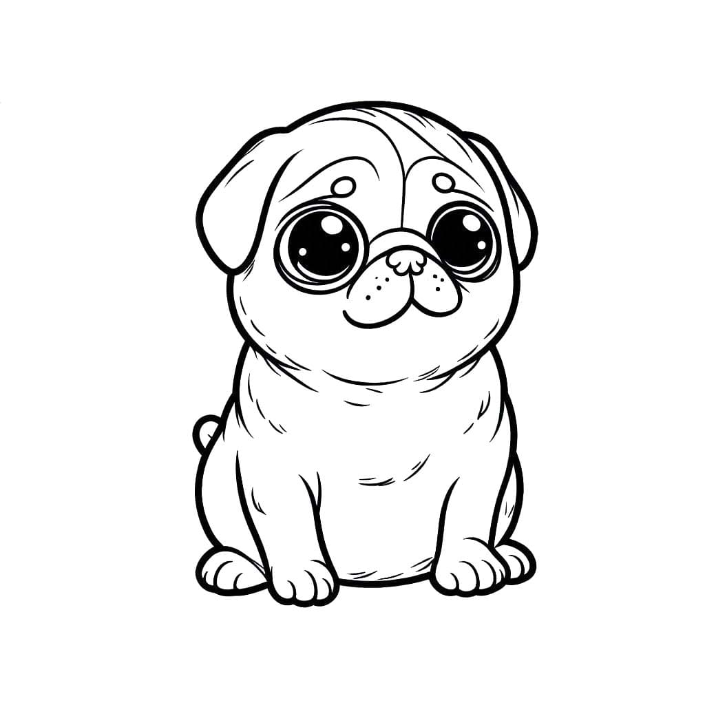 Dibujar Pug 6 para colorir