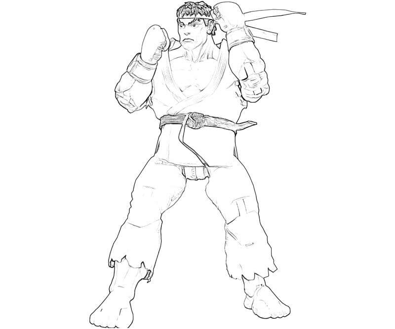 Dibujar Ryu para colorir