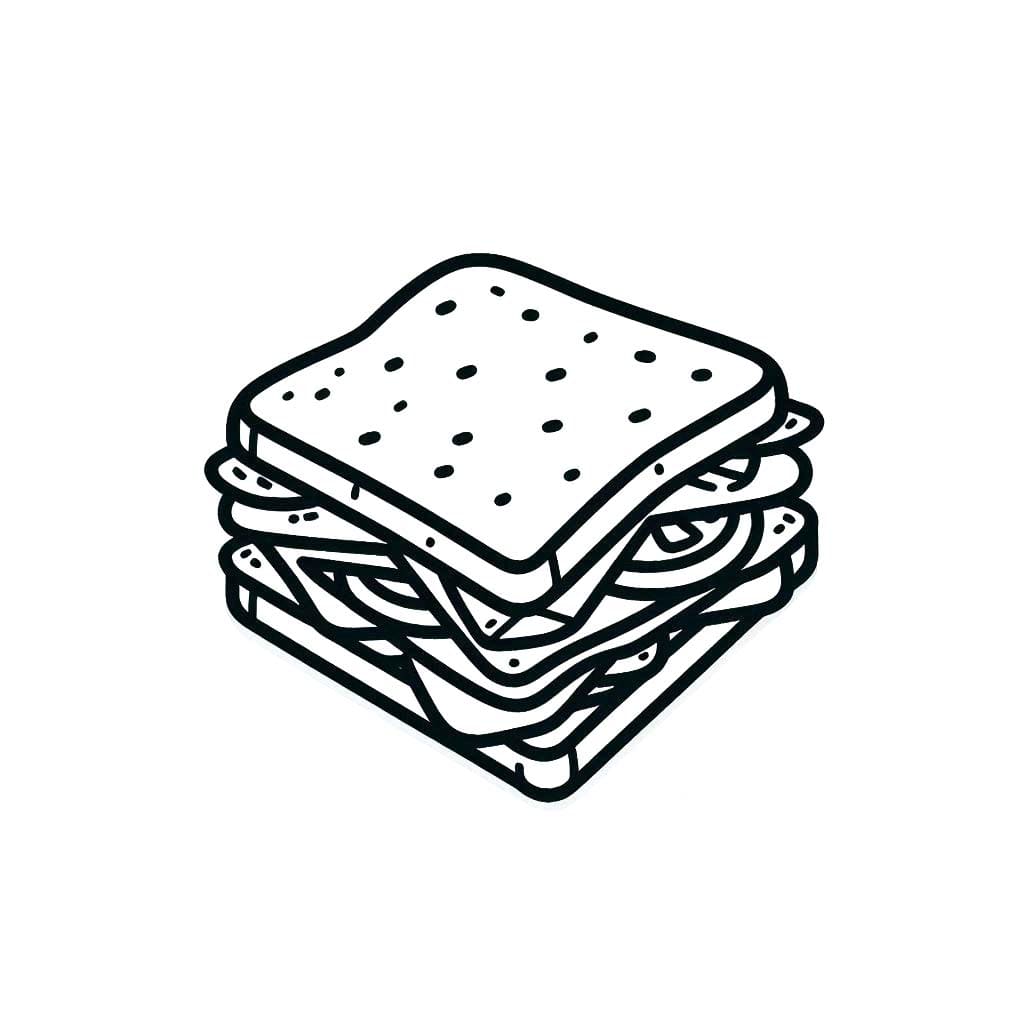 Dibujos de Dibujar sándwich gratis para colorear