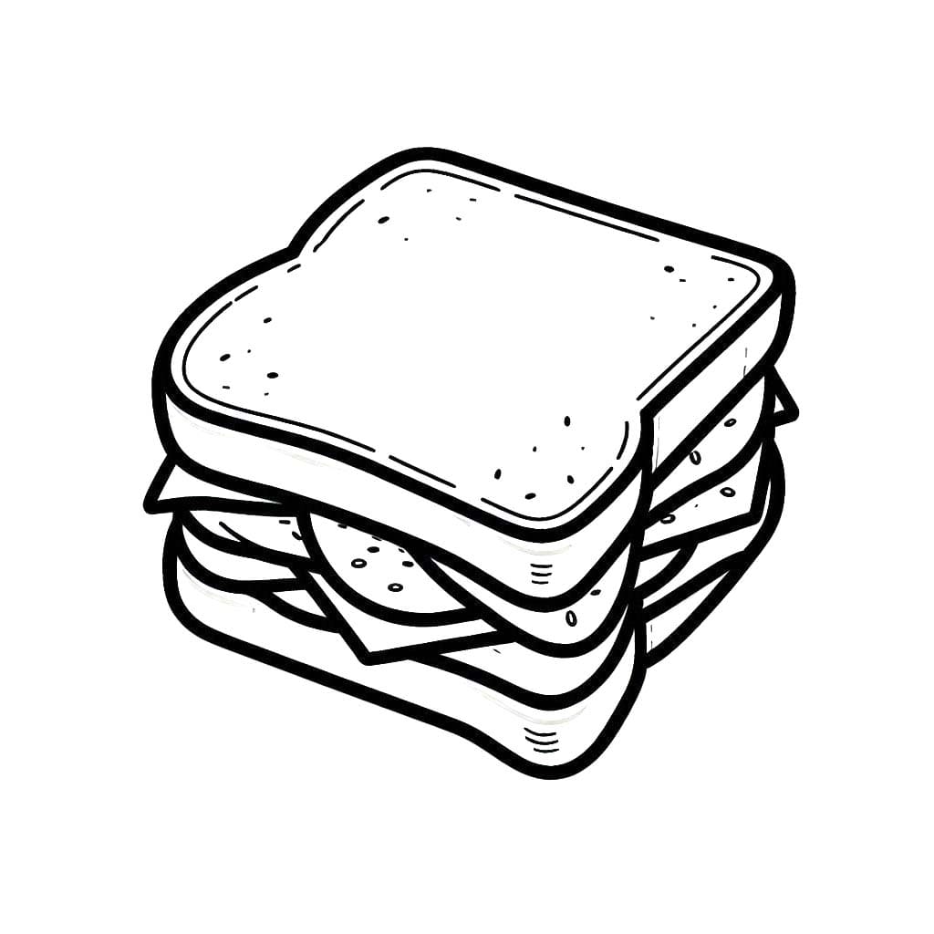 Dibujos de Dibujar sándwich imprimir gratis para colorear