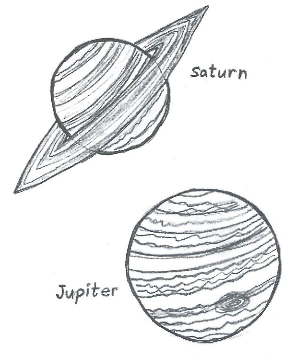 Dibujos de Dibujar Saturno 1 para colorear