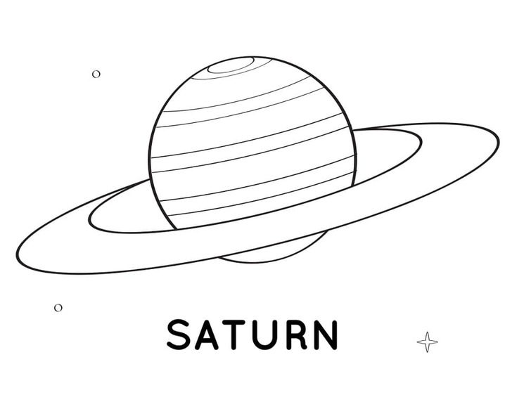 Dibujos de Dibujar Saturno 4 para colorear