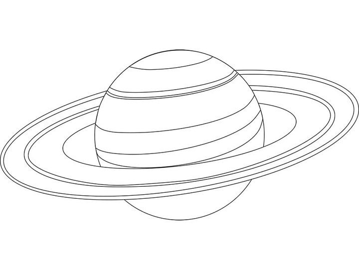 Dibujos de Dibujar Saturno 5 para colorear