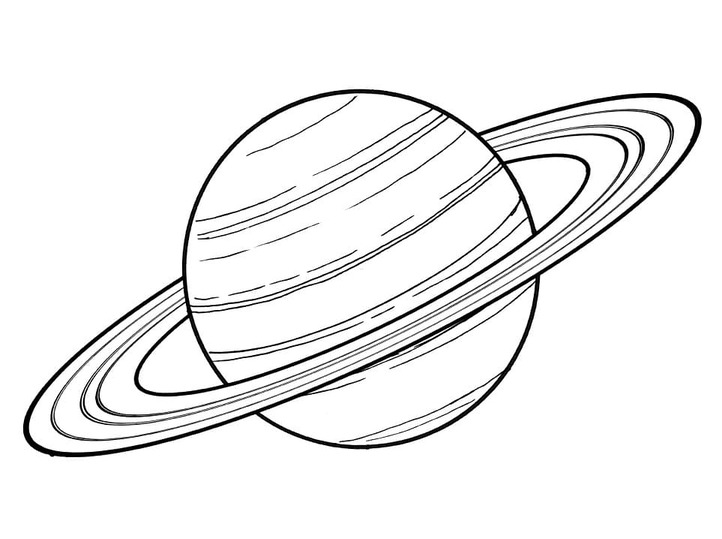 Dibujos de Dibujar Saturno 6 para colorear