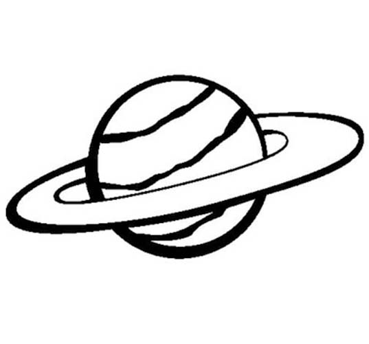 Dibujos de Dibujar Saturno básico para colorear