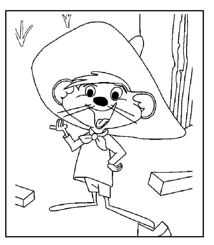 Dibujos de Dibujar Speedy Gonzales básico para colorear