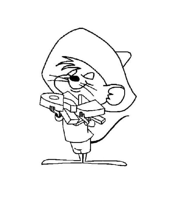Dibujos de Dibujar Speedy Gonzales fácil para colorear