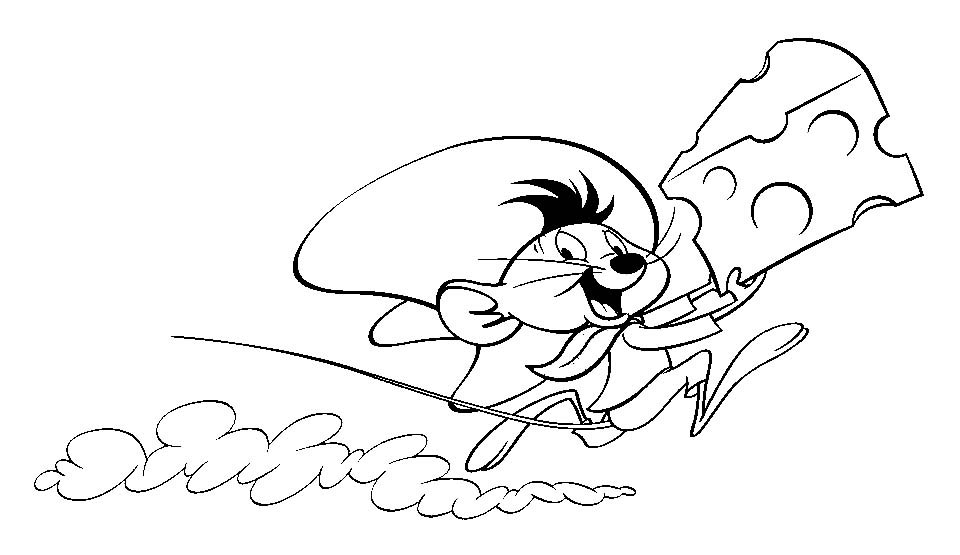 Dibujos de Dibujar Speedy Gonzales feliz para colorear