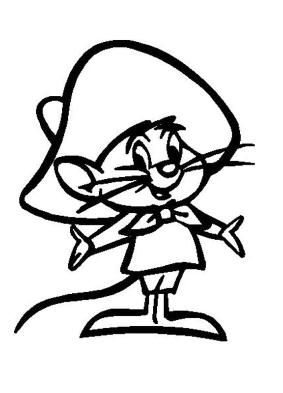 Dibujos de Dibujar Speedy Gonzales Gratis para niños para colorear