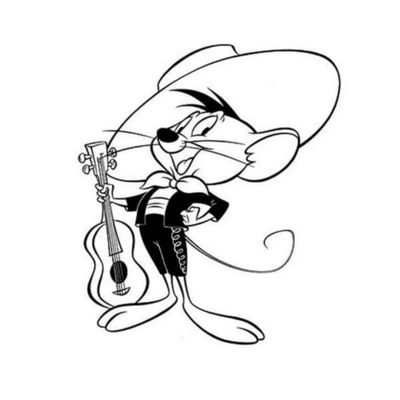 Dibujos de Dibujar Speedy Gonzales Imprimible para niños para colorear