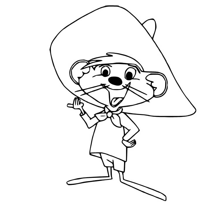 Dibujos de Dibujar Speedy Gonzales lindo para colorear