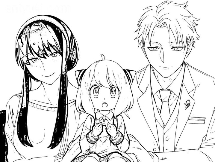 Dibujos de Dibujar Spy x Family gratis para colorear