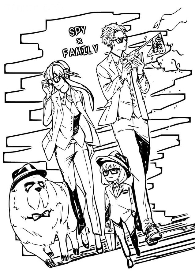 Dibujos de Dibujar Spy x Family Imprimible para colorear