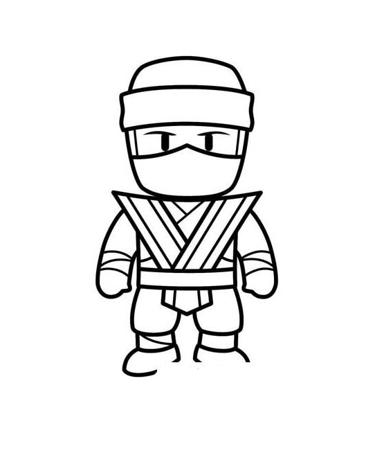 Dibujos de Dibujar Stumble Guys Ninja para colorear