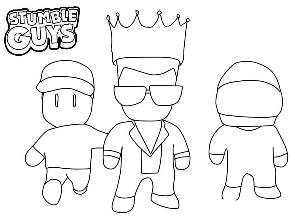 Dibujos de Dibujar Stumble Guys personajes para colorear