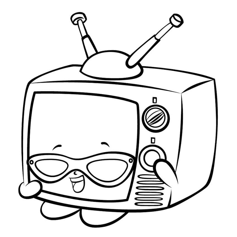 Dibujos de Dibujar Televisión básico para colorear