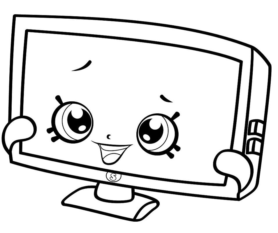 Dibujos de Dibujar Televisión fácil para colorear