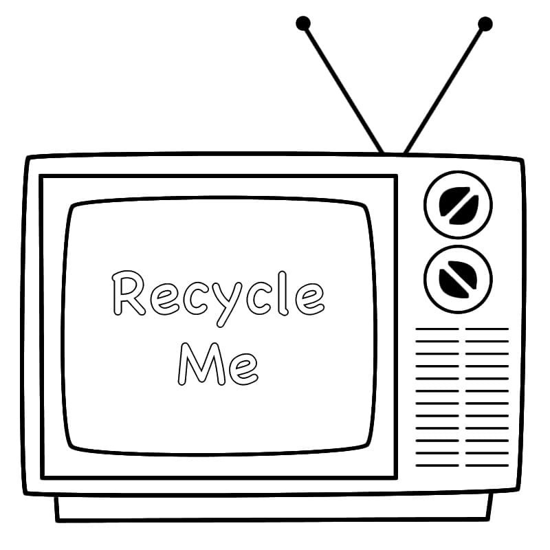 Dibujos de Dibujar Televisión imprimible gratis para colorear