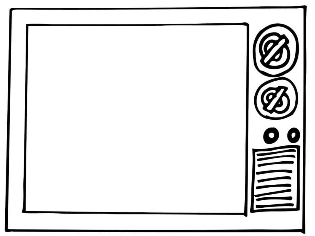 Dibujos de Dibujar Televisión imprimible para colorear