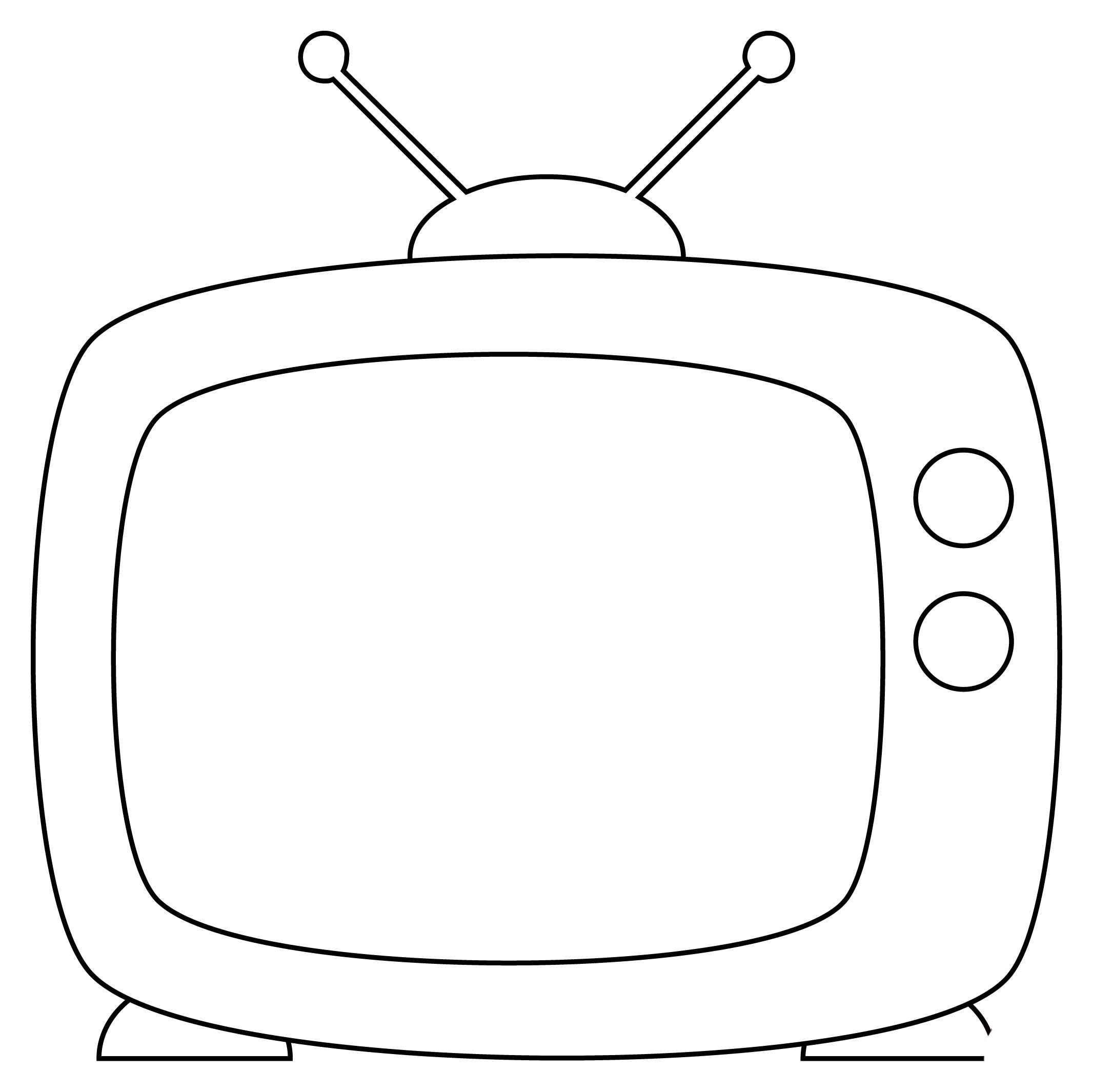 Dibujos de Dibujar televisión imprimible para niños. para colorear