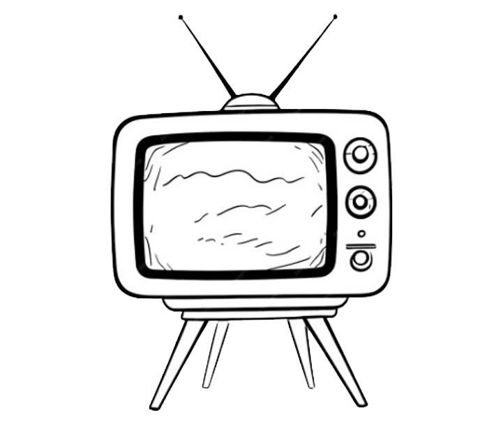 Dibujos de Dibujar Televisión muy básico para colorear