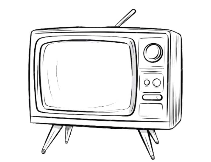 Dibujos de Dibujar Televisión muy fácil para colorear