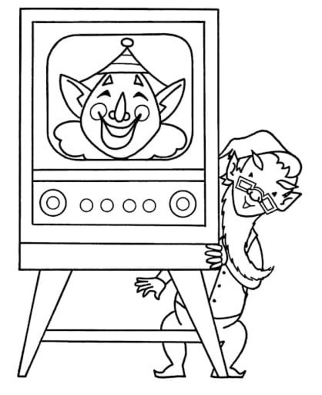 Dibujos de Dibujar Televisión Sencillo para colorear