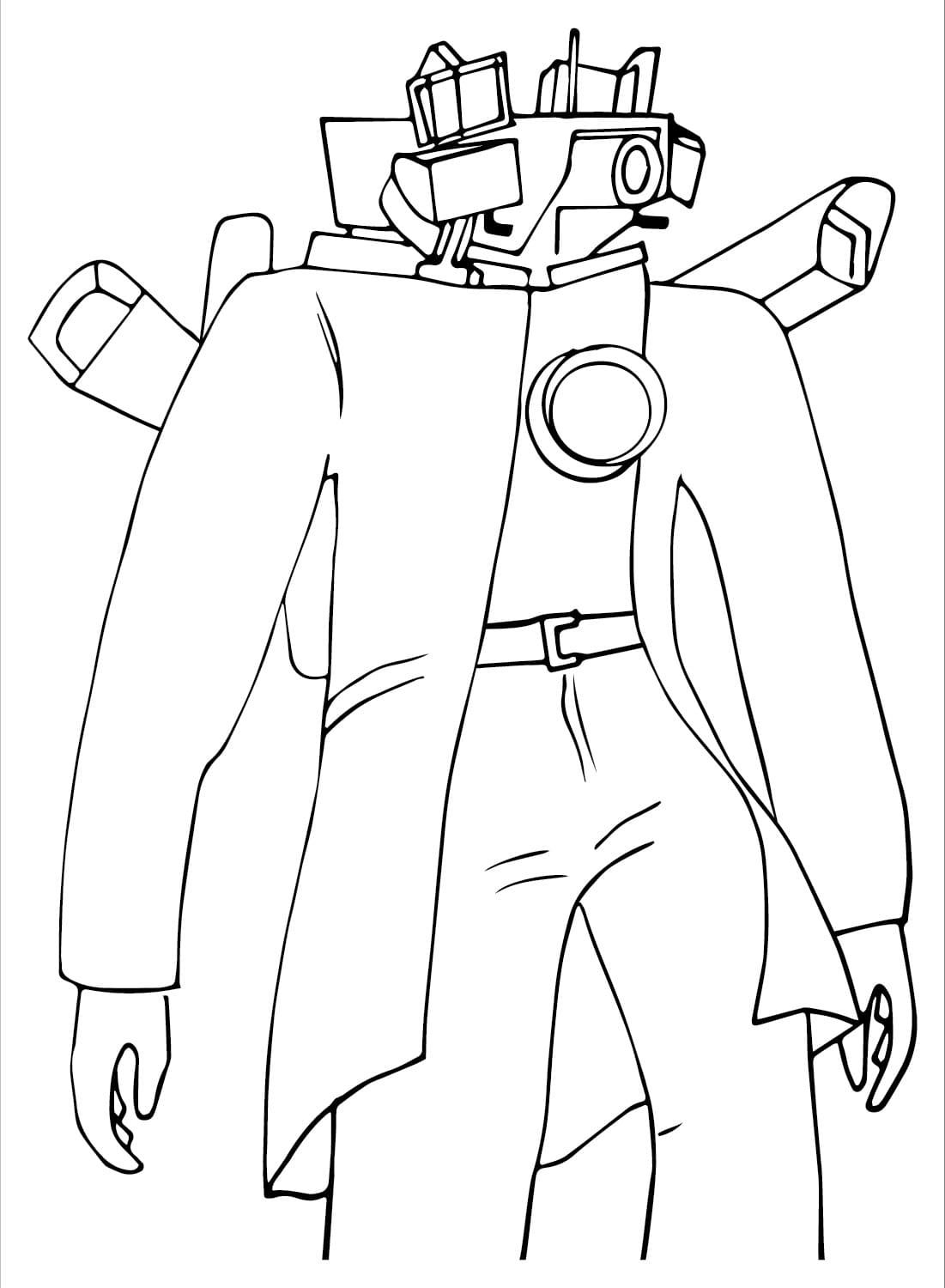 Dibujos de Dibujar Titan Cameraman 1 para colorear