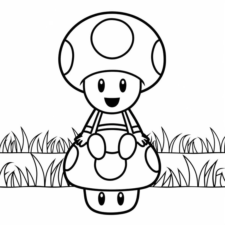 Dibujos de Dibujar Toad de Super Mario Bros para colorear