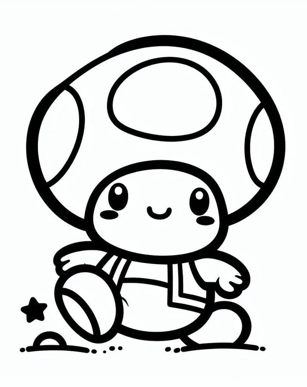 Dibujos de Dibujar Toad divertido para colorear