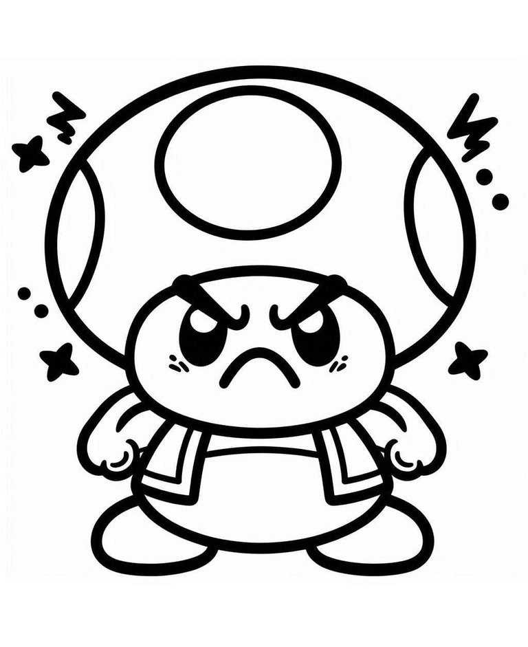Dibujos de Dibujar Toad está enojado para colorear
