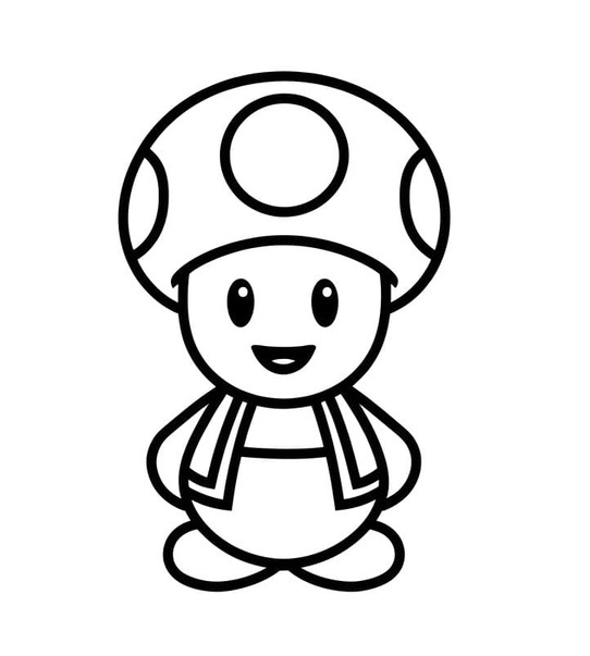 Dibujos de Dibujar Toad fácil para colorear