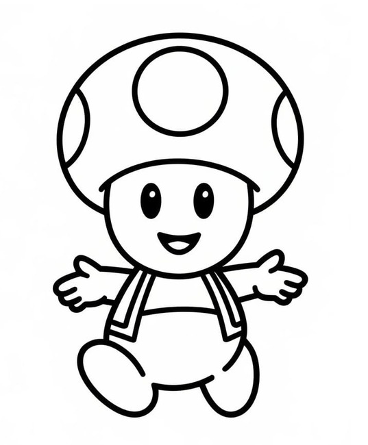 Dibujos de Dibujar Toad lindo de Mario para colorear