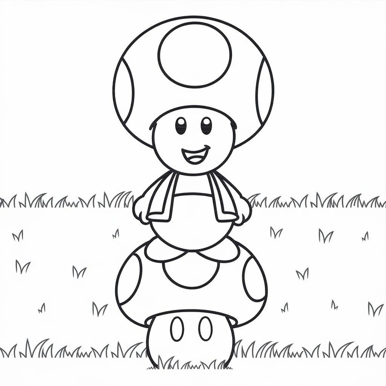 Dibujos de Dibujar Toad lindo para colorear