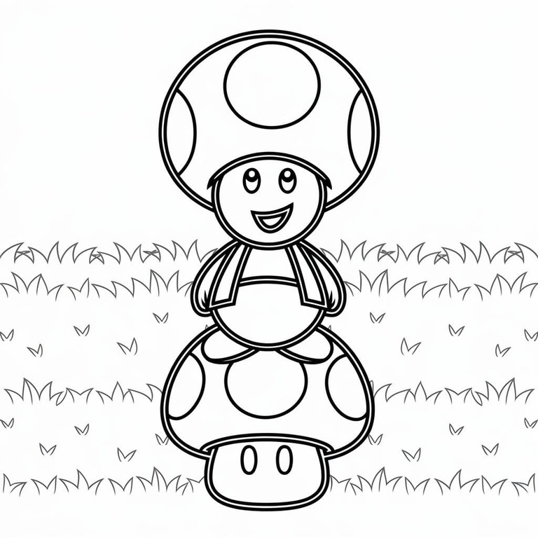 Dibujos de Dibujar Toad Sencillo para colorear